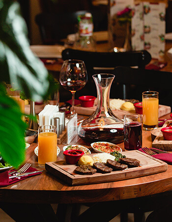 Function hall stage setup